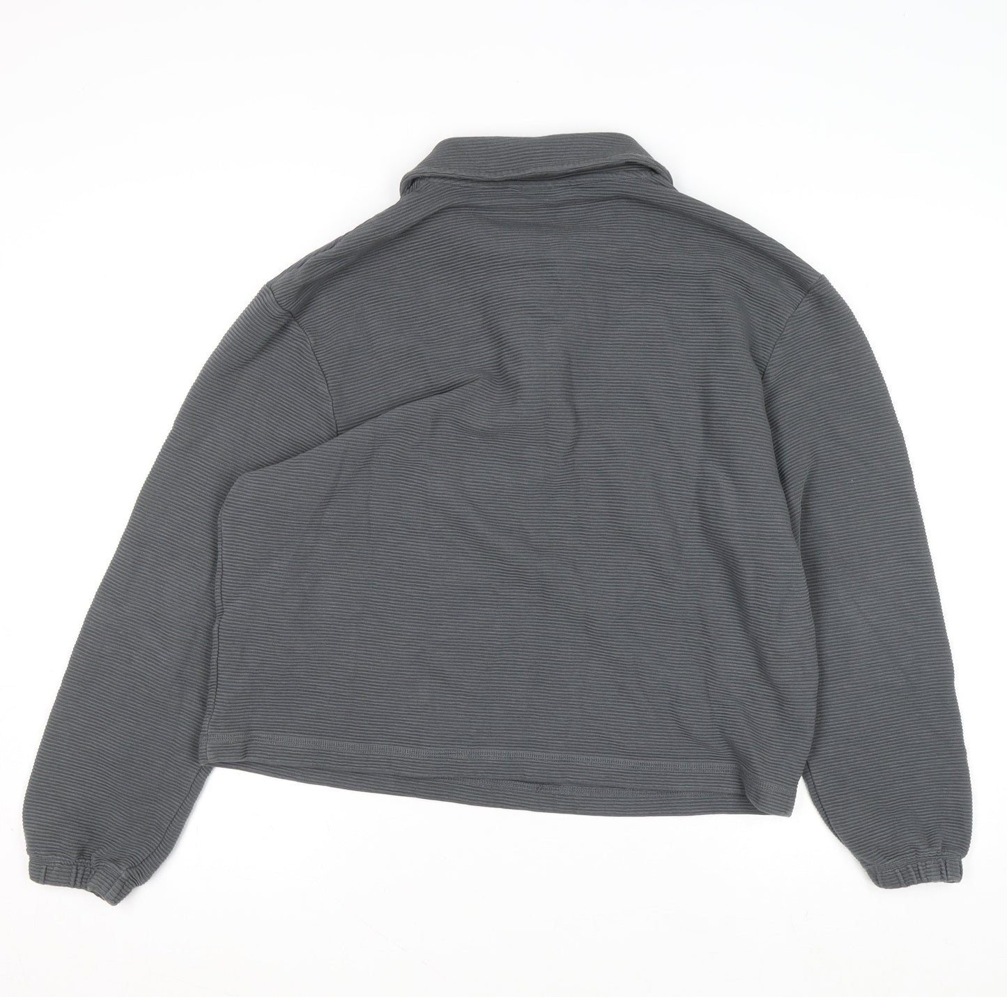Womens UK Size M ASOS DESIGN Grey Half Zip Jumper