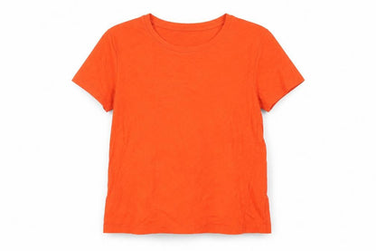 Womens UK Size M Zara Orange Basic T-Shirt