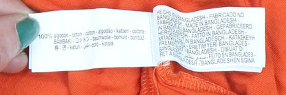 Womens UK Size M Zara Orange Basic T-Shirt