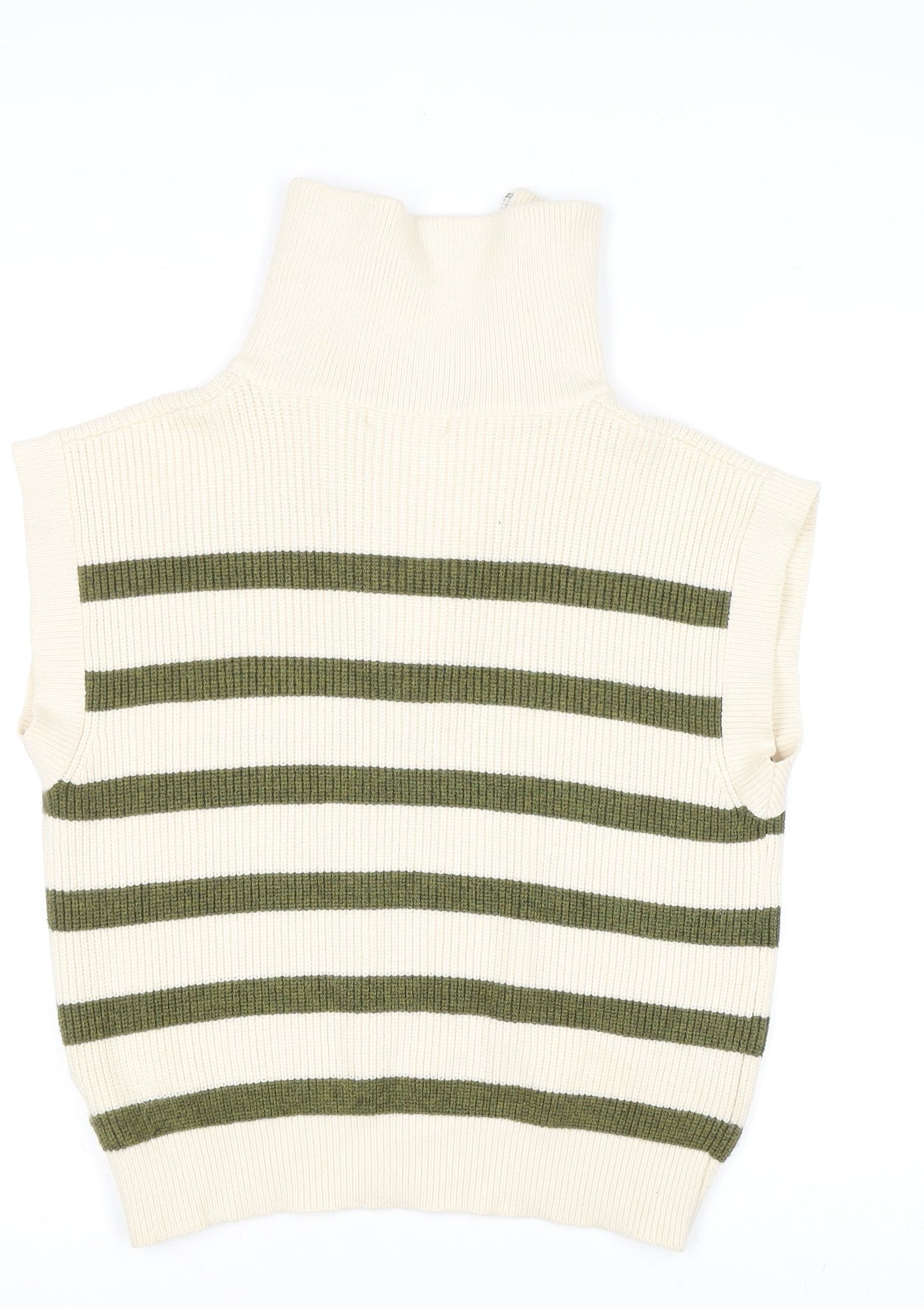Womens UK Size M Anthropologie Ivory Vest Jumper