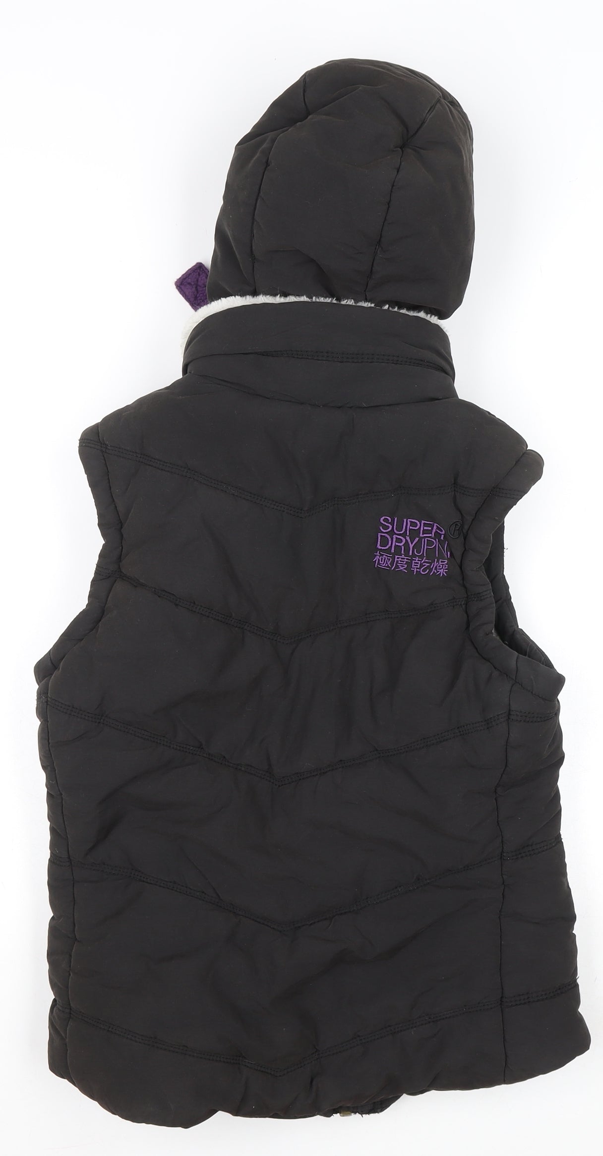 Womens UK Size S Superdry Black Puffer Jacket