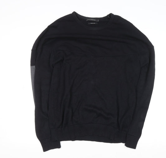 Mens UK Size S French Connection Black Pullover Jumper