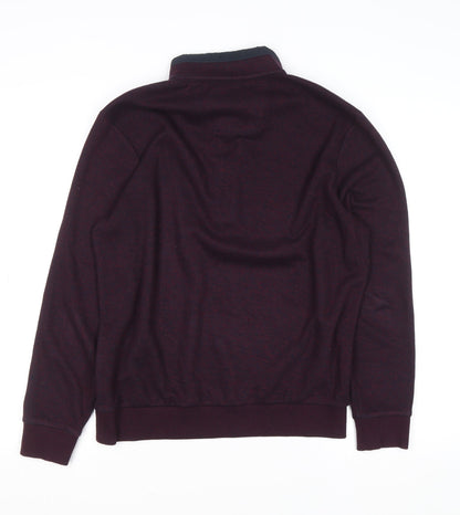 Mens UK Size M DG’s Drifter Burgundy 1/2 Zip Jumper