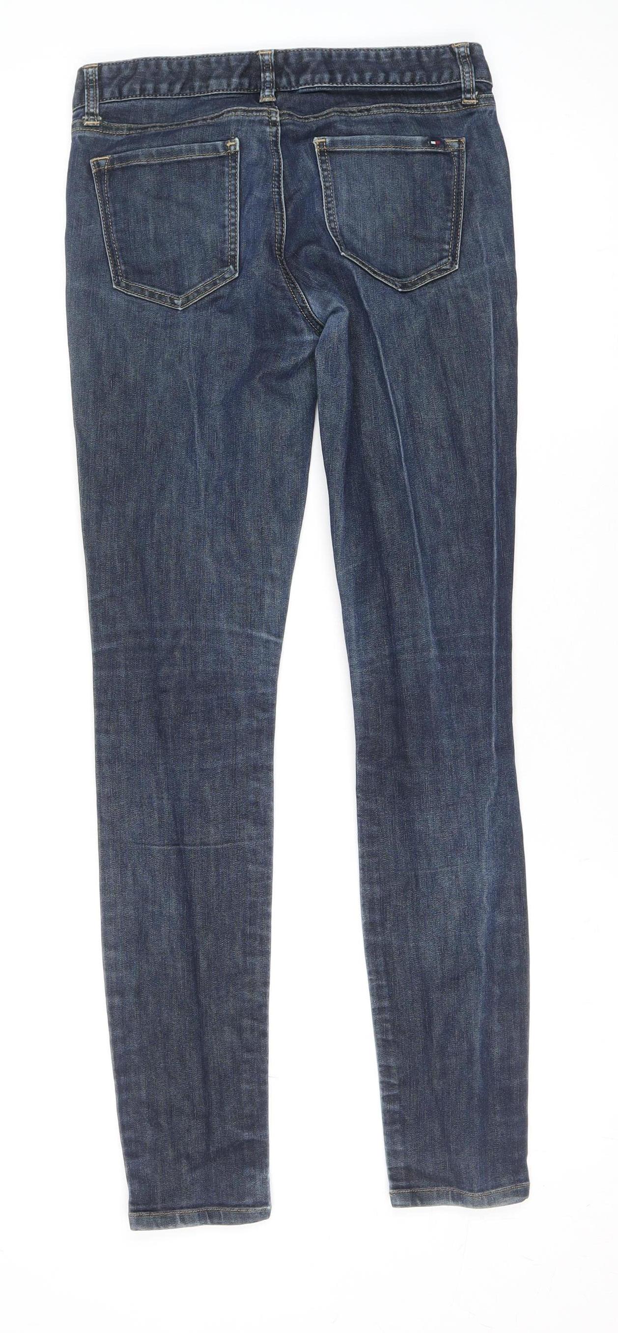 Womens UK Size 2 Tommy Hilfiger Slim Fit Skinny Blue Jeans