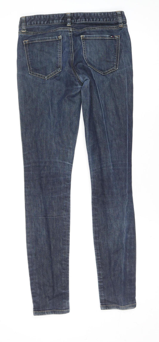 Womens UK Size 2 Tommy Hilfiger Slim Fit Skinny Blue Jeans