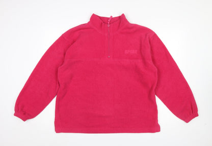 Womens UK Size 14-16 St. Bernard Pink Pullover Sweatshirt