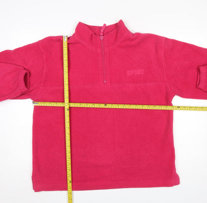 Womens UK Size 14-16 St. Bernard Pink Pullover Sweatshirt