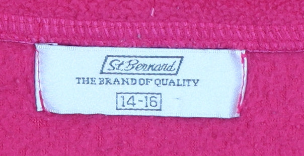 Womens UK Size 14-16 St. Bernard Pink Pullover Sweatshirt