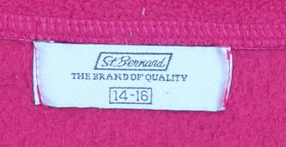 Womens UK Size 14-16 St. Bernard Pink Pullover Sweatshirt