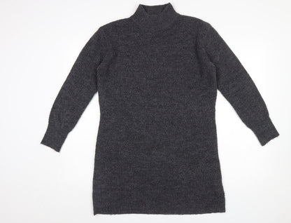 Womens UK Size S New Look Grey Tunic Jumper