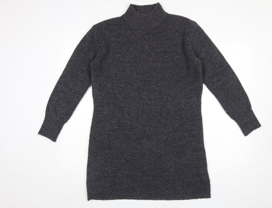 Womens UK Size S New Look Grey Tunic Jumper