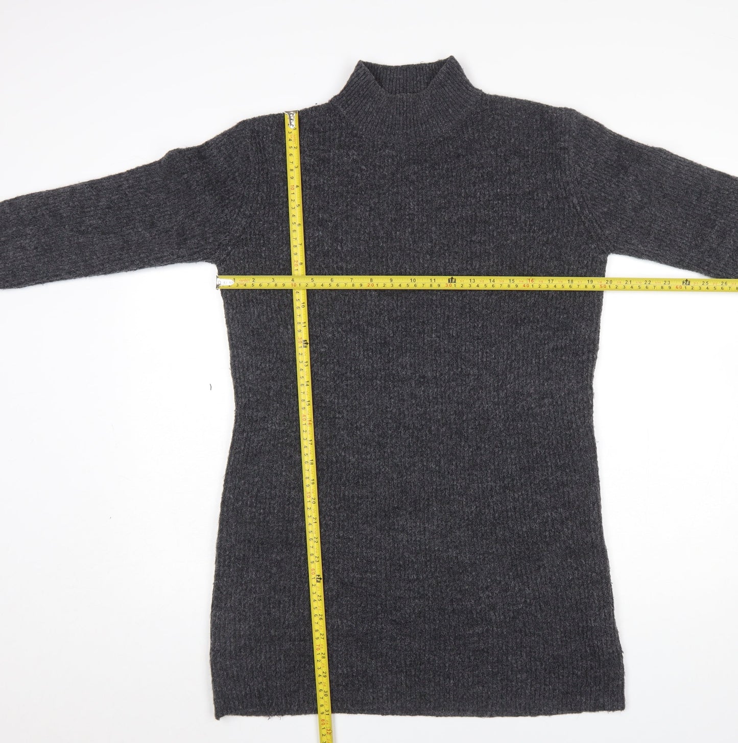 Womens UK Size S New Look Grey Tunic Jumper