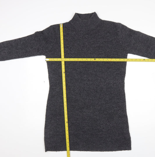Womens UK Size S New Look Grey Tunic Jumper