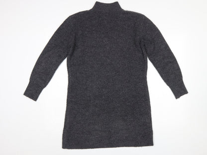 Womens UK Size S New Look Grey Tunic Jumper