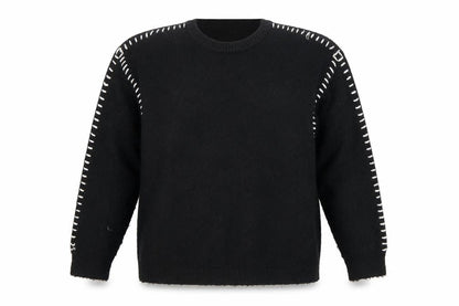 Womens UK Size XL Pieces Black Pullover Jumper