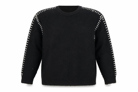 Womens UK Size XL Pieces Black Pullover Jumper