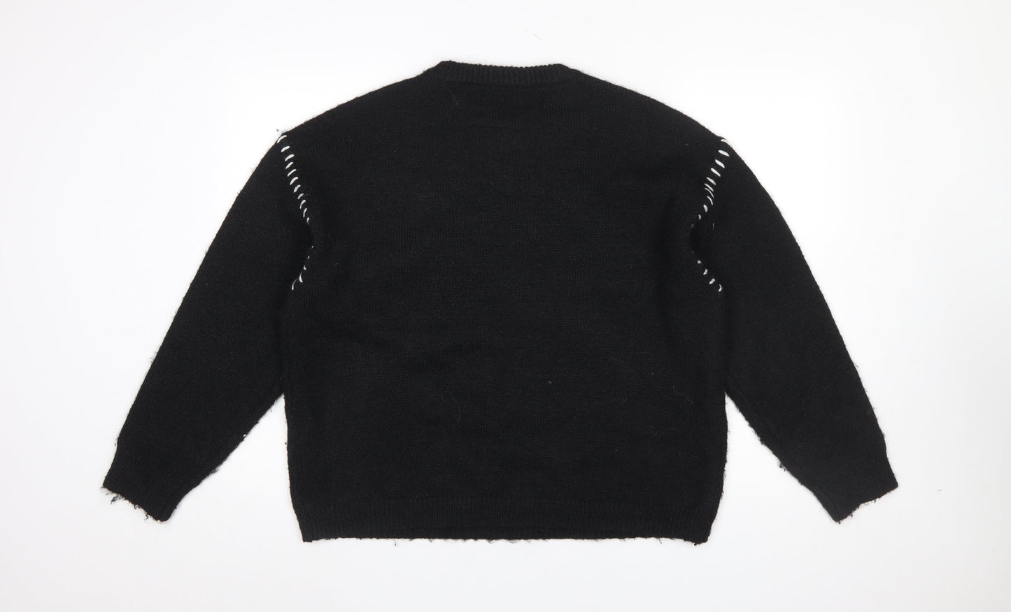 Womens UK Size XL Pieces Black Pullover Jumper