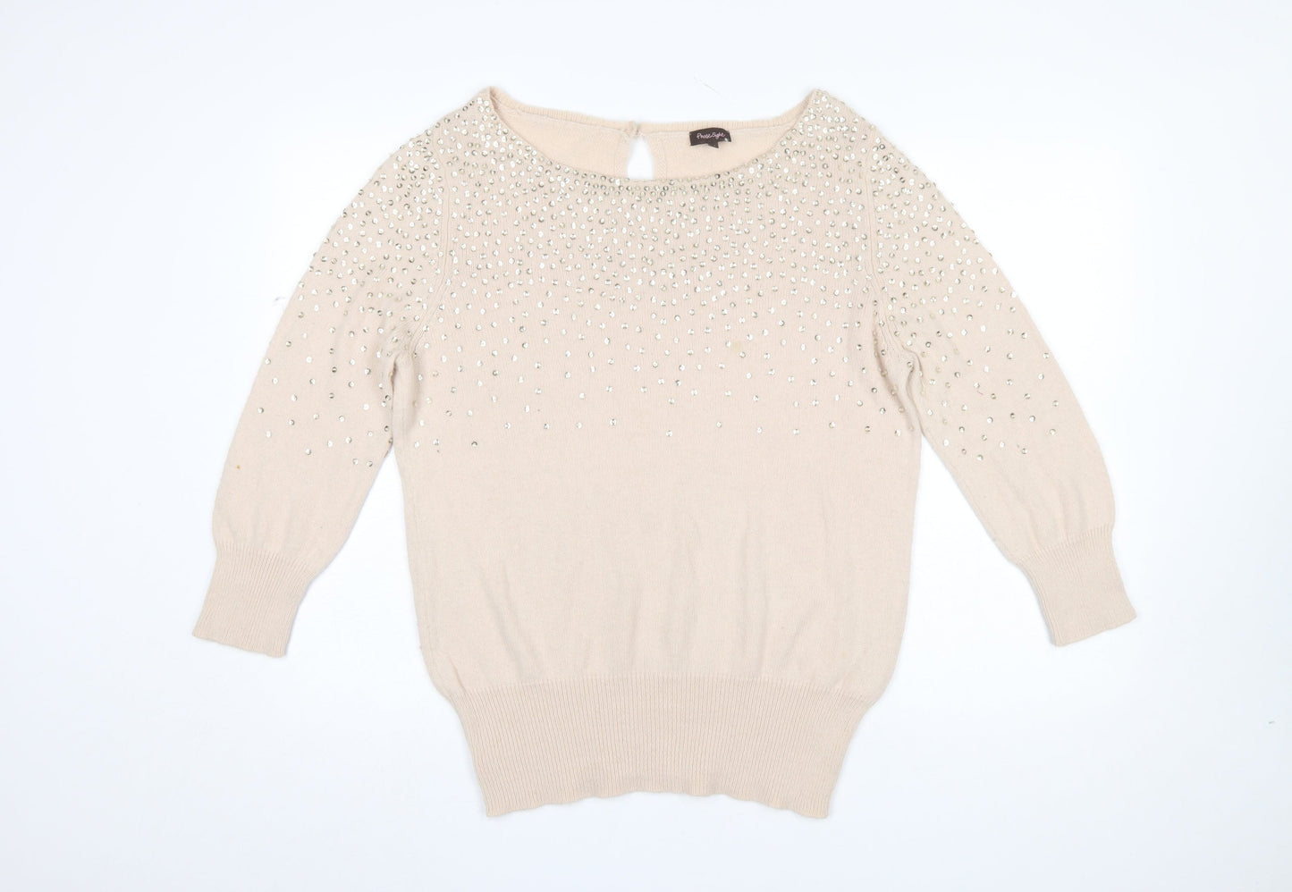 Womens UK Size 14 Phase Eight Beige Pullover Jumper