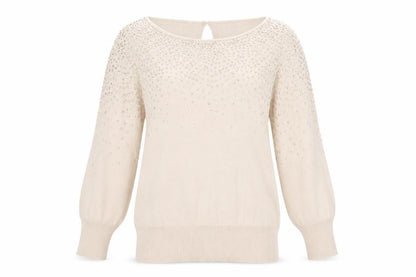Womens UK Size 14 Phase Eight Beige Pullover Jumper