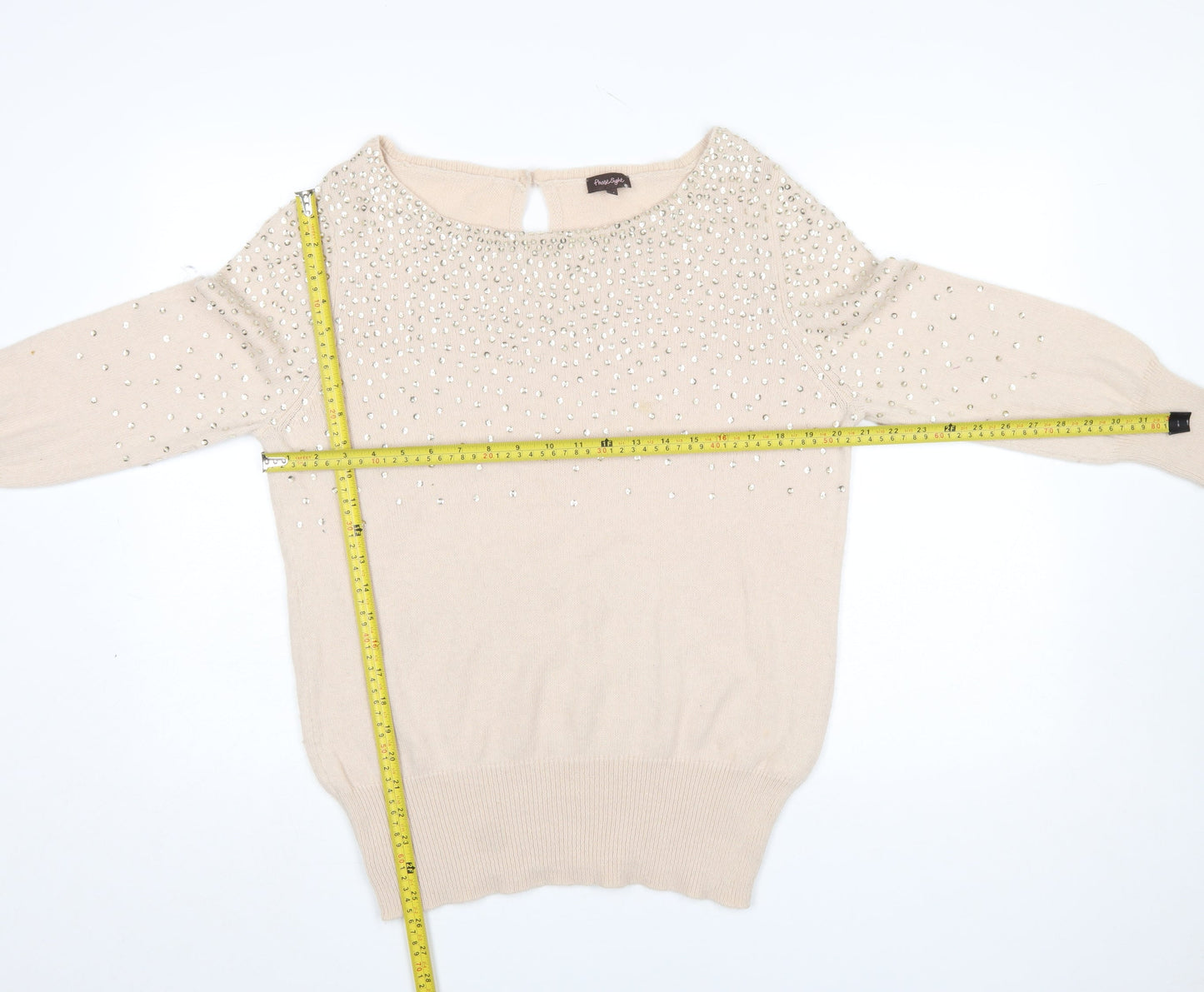 Womens UK Size 14 Phase Eight Beige Pullover Jumper