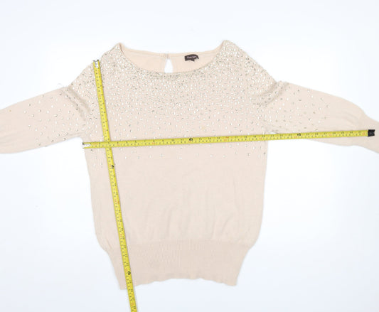 Womens UK Size 14 Phase Eight Beige Pullover Jumper
