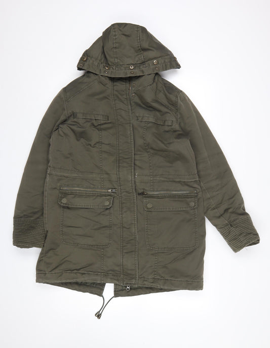 Womens UK Size 14 Monsoon Green Parka Coat
