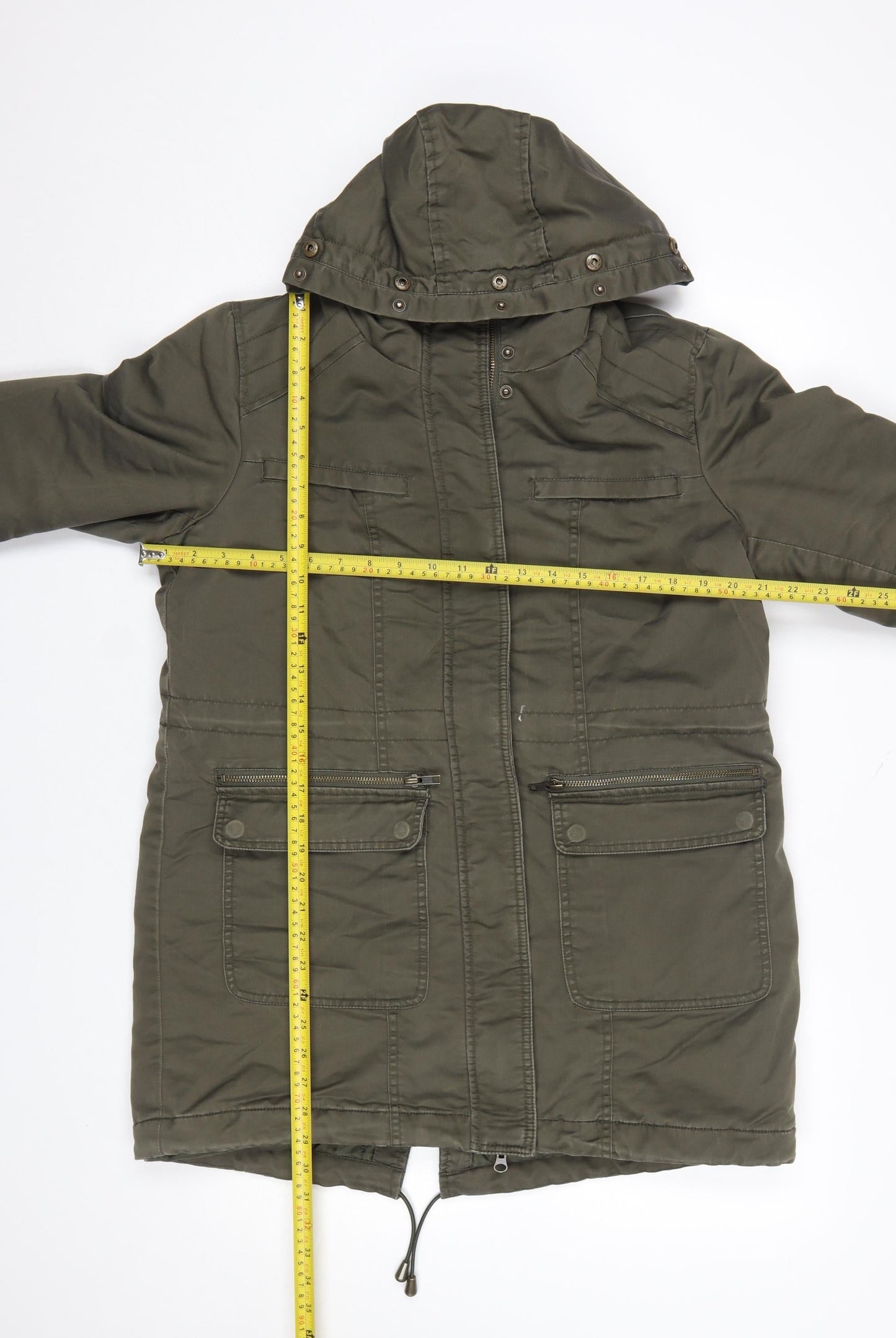 Womens UK Size 14 Monsoon Green Parka Coat