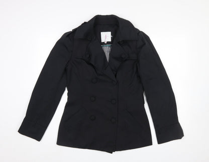 Womens UK Size 10 Jasper Conran Black Pea Coat