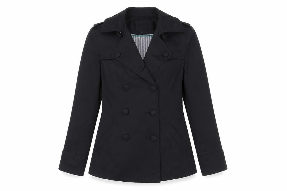 Womens UK Size 10 Jasper Conran Black Pea Coat