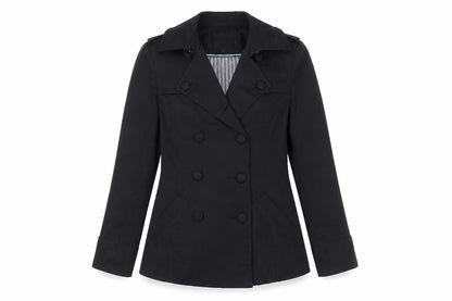 Womens UK Size 10 Jasper Conran Black Pea Coat