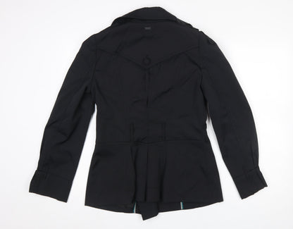 Womens UK Size 10 Jasper Conran Black Pea Coat
