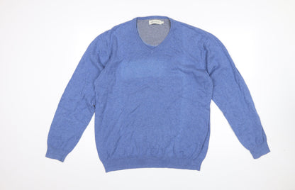 Mens UK Size L Aspen & Court Blue Pullover Jumper
