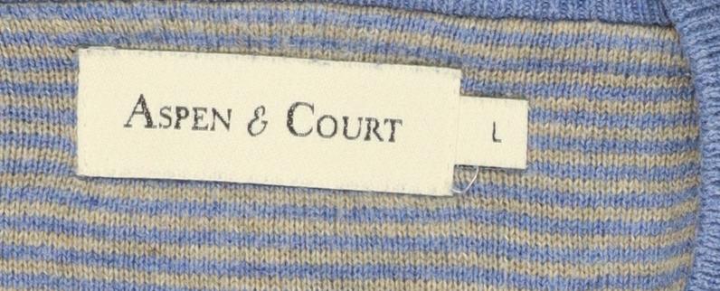 Mens UK Size L Aspen & Court Blue Pullover Jumper