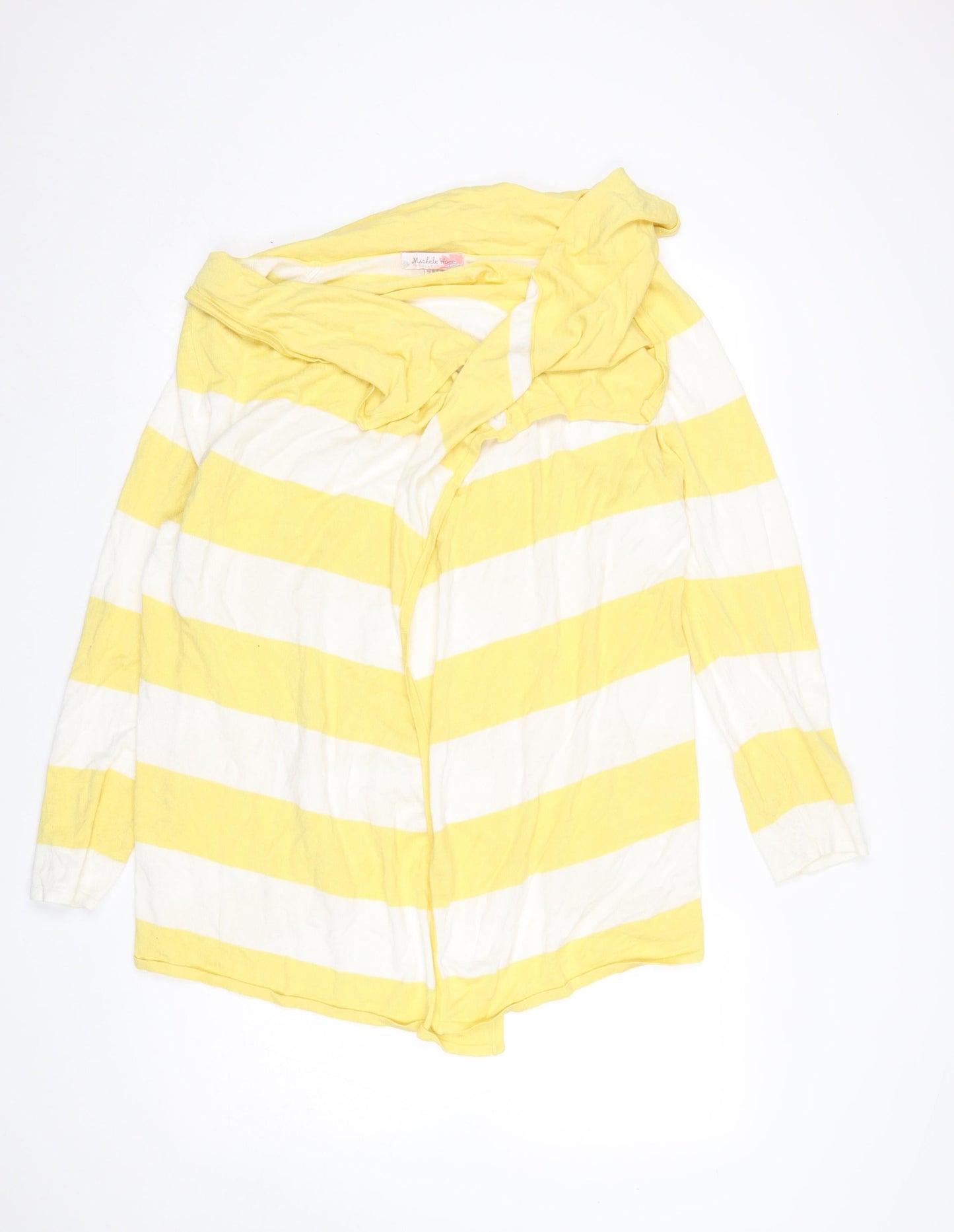 Womens UK Size 14 Michele Hope Yellow Cardigan Jumper