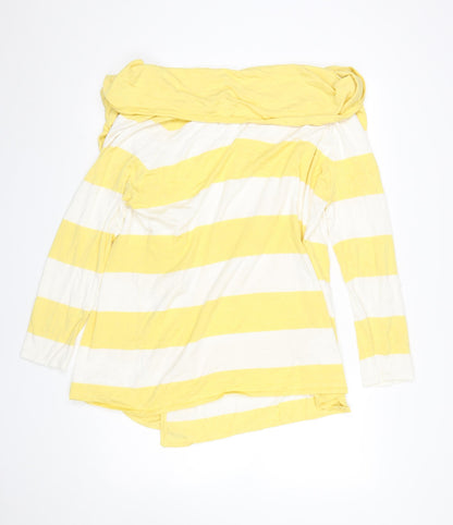 Womens UK Size 14 Michele Hope Yellow Cardigan Jumper