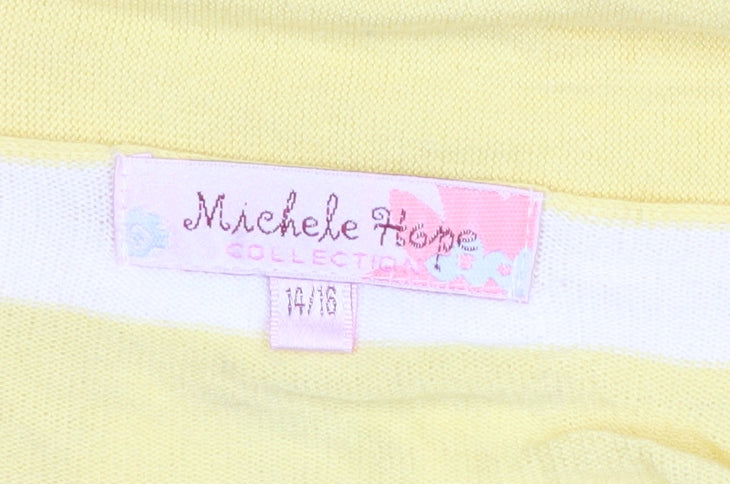 Womens UK Size 14 Michele Hope Yellow Cardigan Jumper