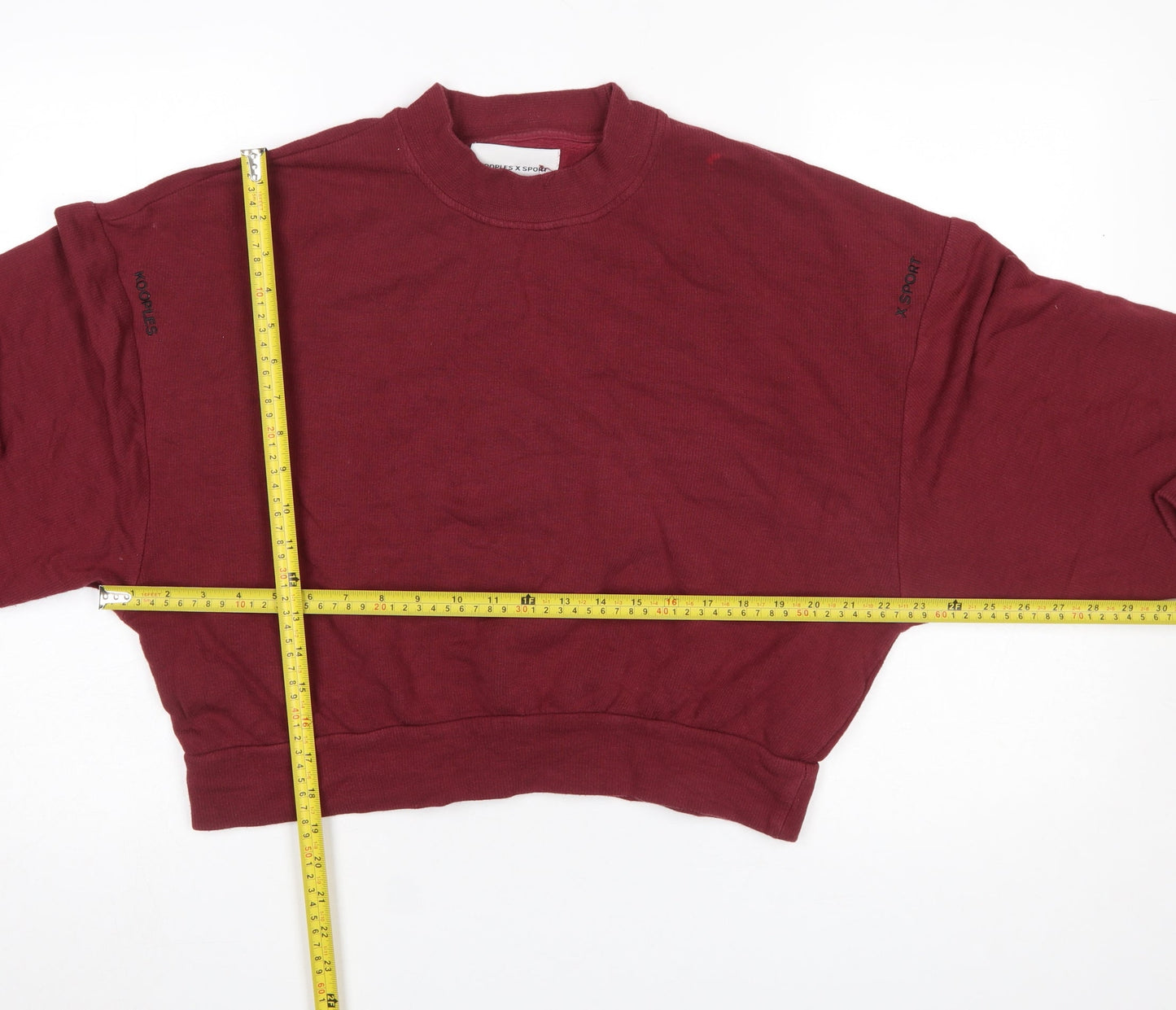 Womens UK Size 2 Kooples X Sport Red Pullover Sweatshirt