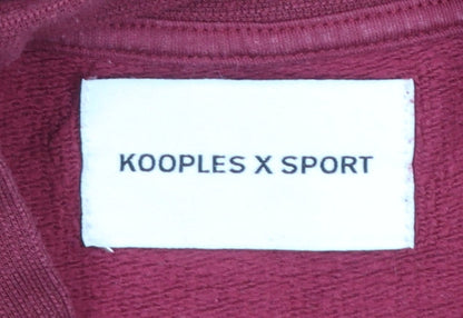 Womens UK Size 2 Kooples X Sport Red Pullover Sweatshirt