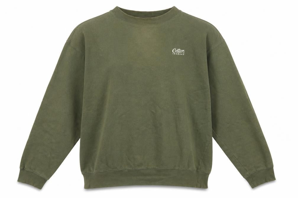 Mens UK Size M Cotton Traders Green Pullover Sweatshirt