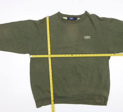 Mens UK Size M Cotton Traders Green Pullover Sweatshirt