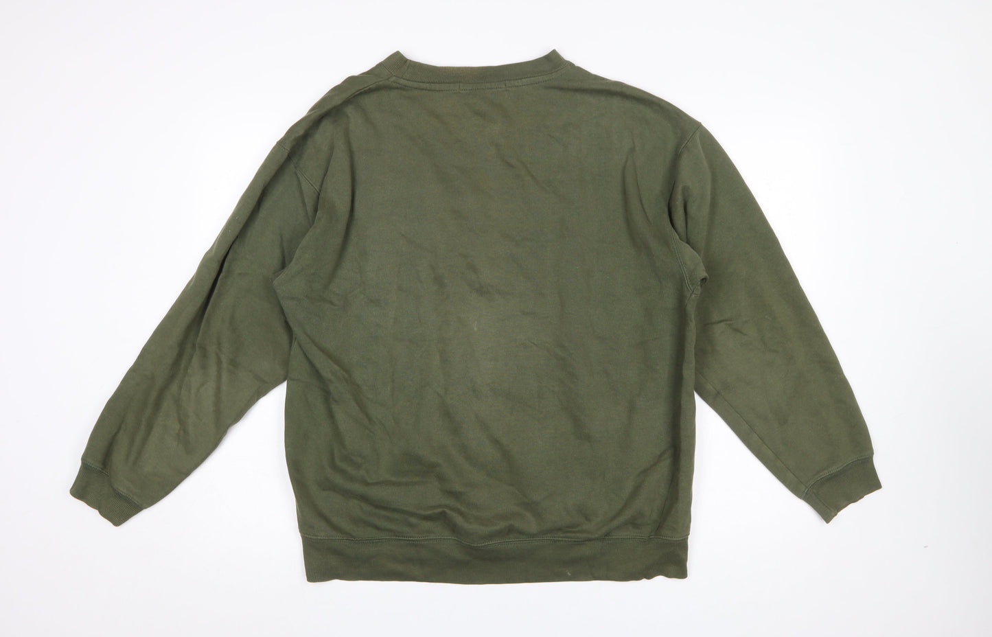Mens UK Size M Cotton Traders Green Pullover Sweatshirt