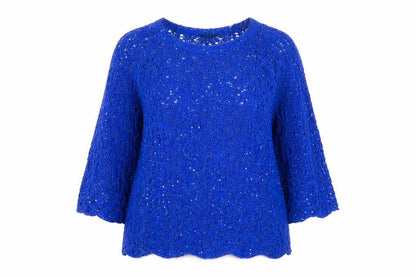 Womens UK Size 18 Roman Blue Pullover Jumper