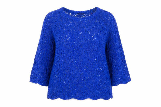 Womens UK Size 18 Roman Blue Pullover Jumper