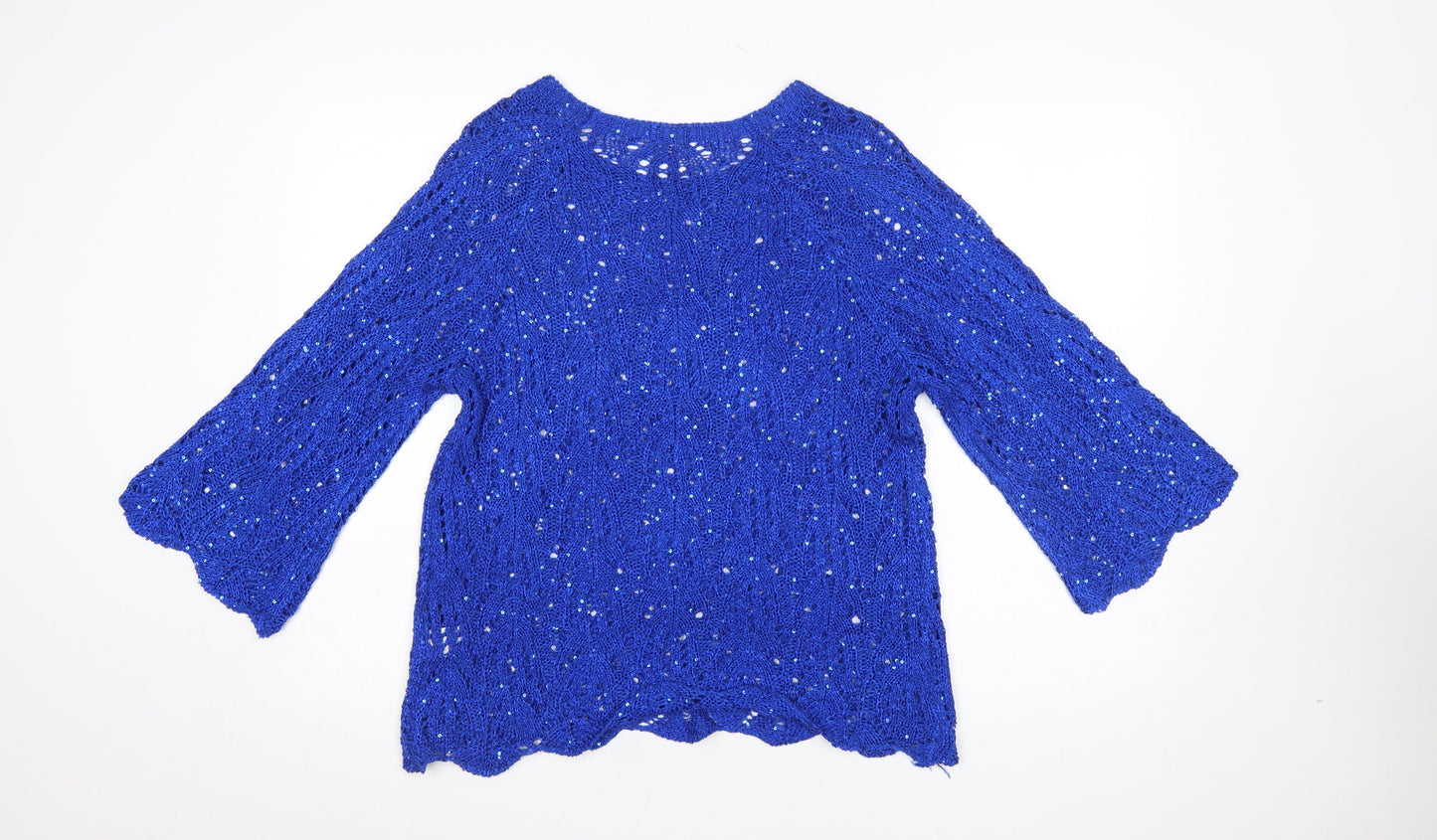 Womens UK Size 18 Roman Blue Pullover Jumper