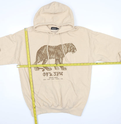 Mens UK Size S boohooMAN Beige Pullover Hoodie