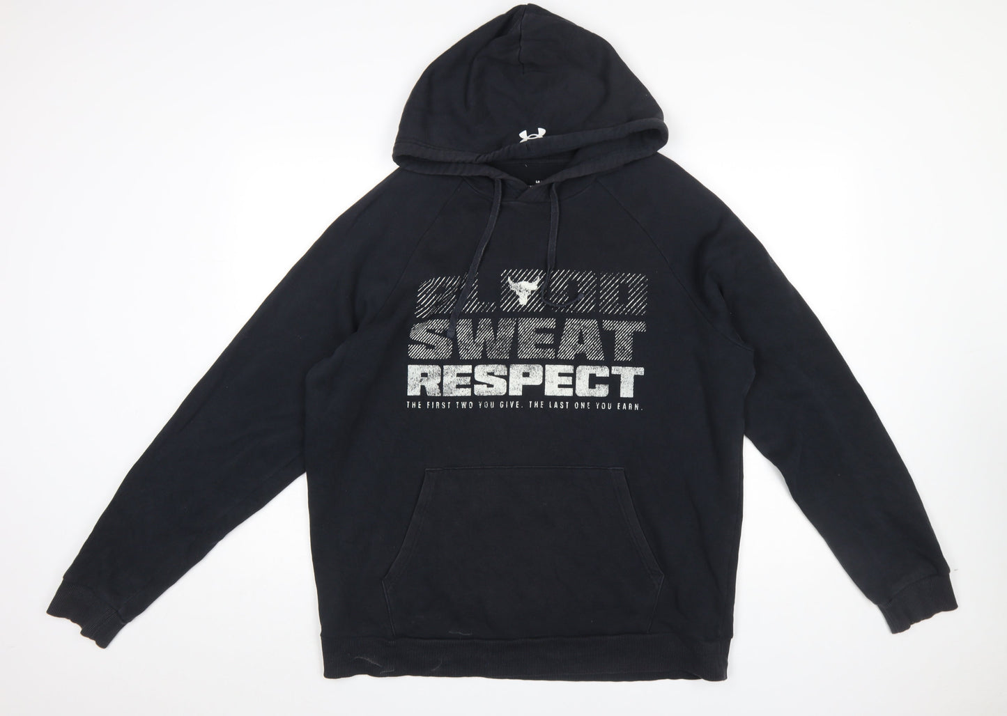 Mens UK Size L Under armour Black Pullover Hoodie