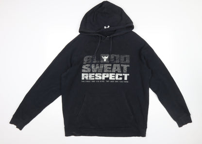 Mens UK Size L Under armour Black Pullover Hoodie