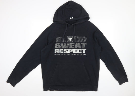 Mens UK Size L Under armour Black Pullover Hoodie