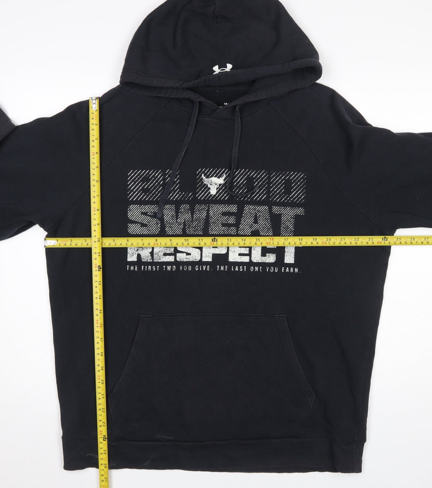 Mens UK Size L Under armour Black Pullover Hoodie