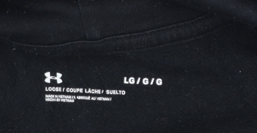 Mens UK Size L Under armour Black Pullover Hoodie